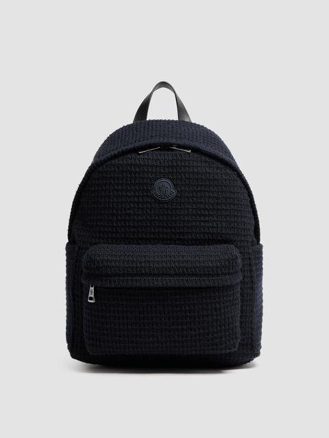 New Pierrick Wool Backpack Men Royal Blue Moncler