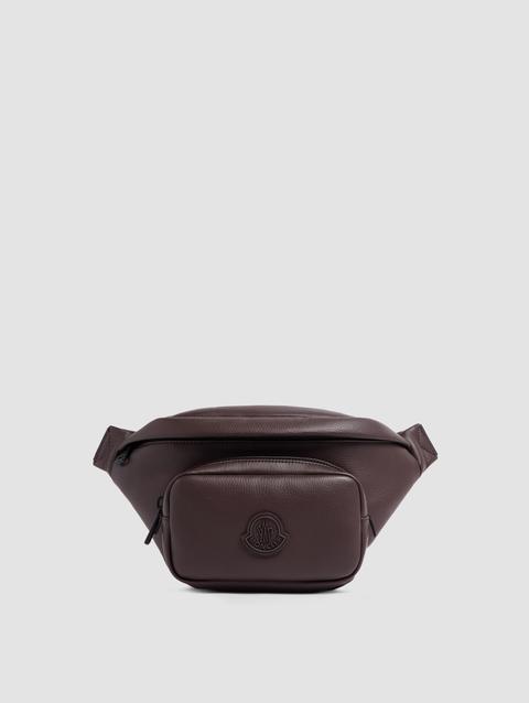 Durance Leather Belt Bag Men Brown Moncler