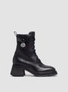 Gigi Leather Lace-Up Boots Women Black Moncler