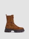 Hevea Suede Lace-Up Boots Women Brown Moncler