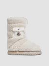 Gaia Pocket Mid Shearling Boots Women White Moncler