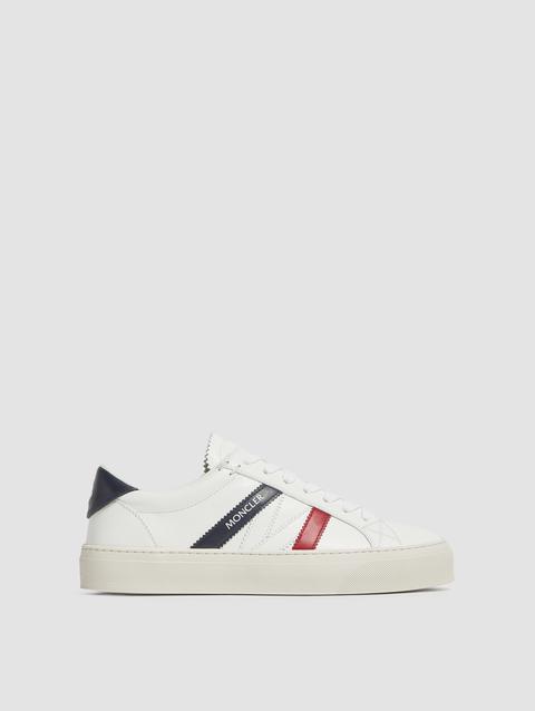 Monaco M Leather Sneakers Women Optical White Moncler