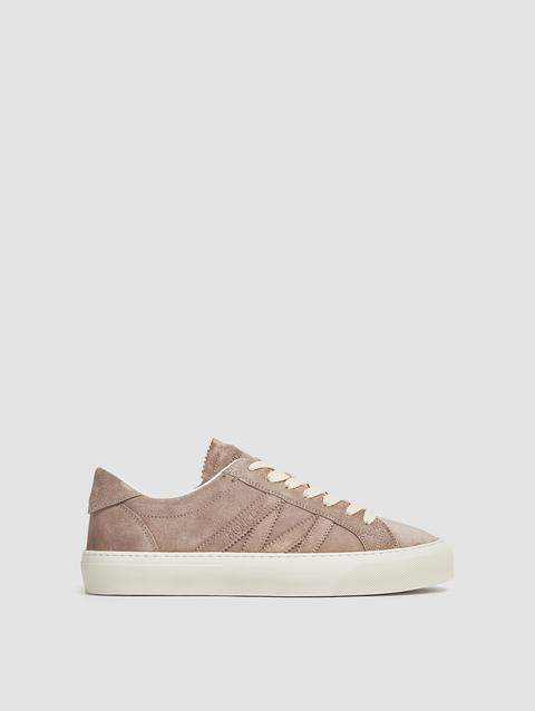 Monaco M Suede Sneakers Women Beige Moncler