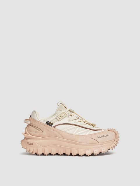 Trailgrip Suede Sneakers Women White & Pink Moncler