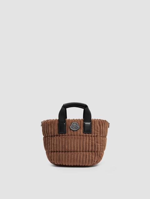 Caradoc Corduroy Mini Tote Bag Women Brown Moncler