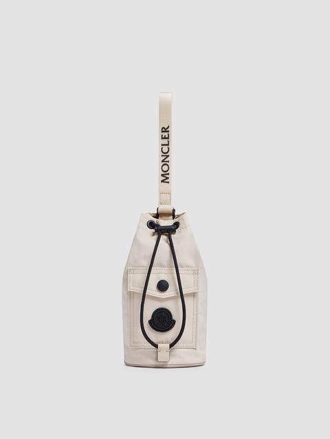 Mini Water-Repellent Bucket Bag Women White Moncler