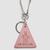 Leather Logo Key Ring Women Pink Moncler