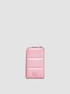 Quilted Leather Card Holder Women Pink Moncler