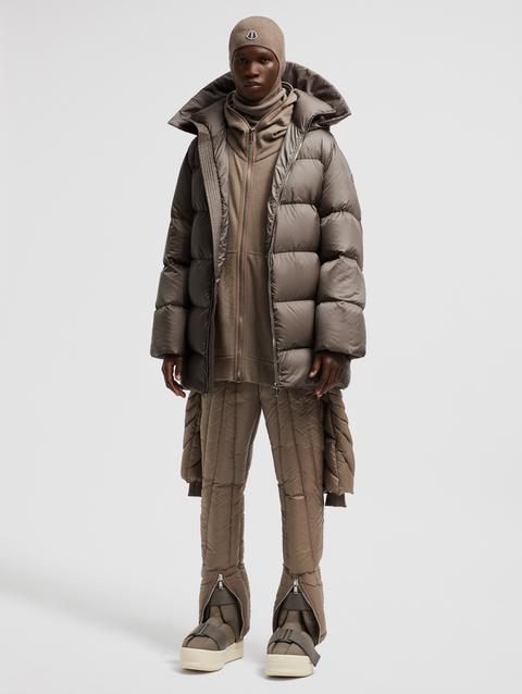 Moncler + Rick Owens Cyclopic Hooded Long Down Jacket Gender Neutral Taupe Moncler