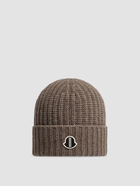 Moncler + Rick Owens Wool & Cashmere Beanie Gender Neutral Brown Moncler