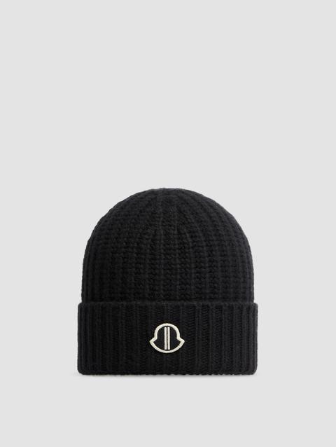 Moncler + Rick Owens Wool & Cashmere Beanie Gender Neutral Black Moncler