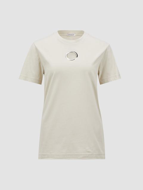 Moncler x Willow Smith Eyelet Cotton T-Shirt Women White Ivory Moncler