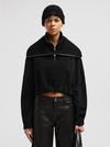 Moncler x Willow Smith Cotton Half-Zip Sweatshirt Women Black Moncler