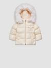 K2 Hooded Down Jacket Girl Pale Peach Pink Moncler