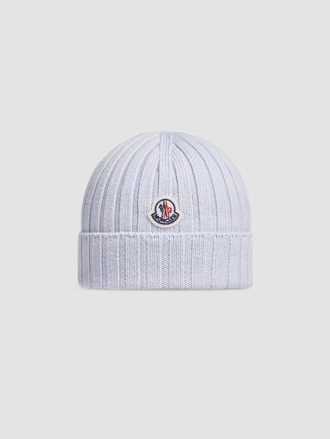 Wool Beanie Boy Light Blue Moncler