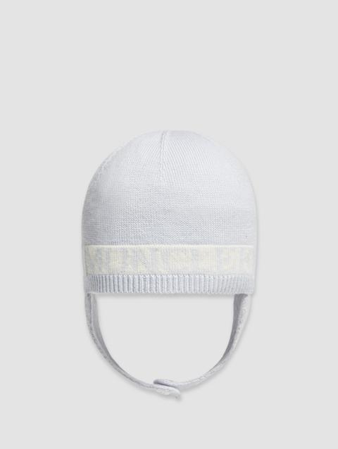 Wool Beanie with Earflaps Boy Light Blue Moncler