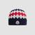 Argyle Pattern Wool Beanie Boy Blue & White & Red Moncler