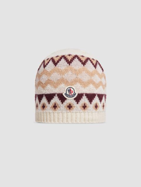 Wool Beanie Girl White Moncler