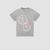 Logo Motif Cotton T-Shirt Girl Grey Moncler