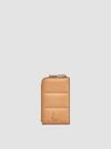 Quilted Leather Card Holder Men Beige Moncler