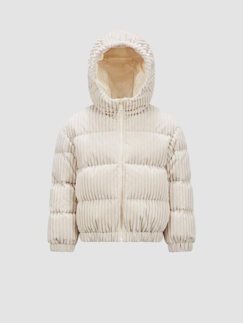 Arline Hooded Down Jacket Girl Beige Moncler