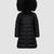 Abelle Hooded Shearling Down Jacket Girl Black Moncler