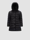 Hirma Hooded Down Jacket Girl Black Moncler