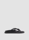 Bell Soft Leather Slides Women Black Moncler