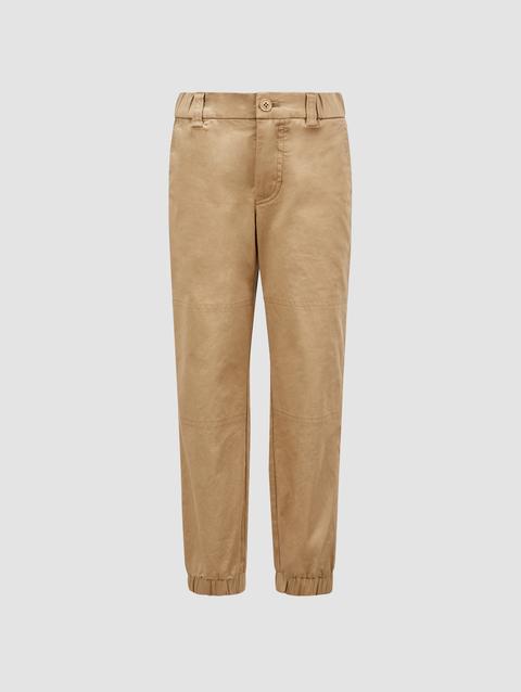 Cotton Gabardine Pants Boy Beige Moncler