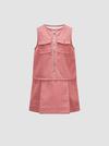 Velvet Dress Girl Pink Moncler