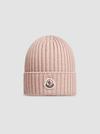 Wool Beanie Girl Light Pink Moncler