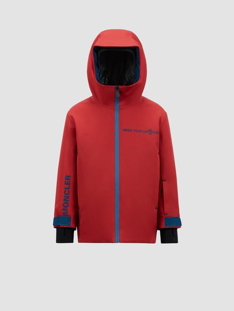 Moriond Hooded Ski Jacket Boy Dark Red Moncler