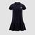 Cotton Piquet Polo Shirt Dress Girl Dark Blue Moncler