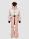 Hooded Ski Suit Boy Pink Moncler