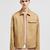 Cotton Gabardine Zip-Up Shirt Jacket Men Beige Moncler