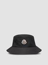 Water-Repellent Bucket Hat Men Black Moncler