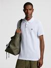 Logo Patch Cotton Polo Shirt Men Optical White Moncler