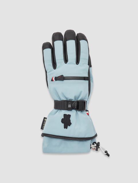 Padded Gloves Women Light Blue Moncler