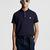 Logo Patch Cotton Polo Shirt Men Dark Blue Moncler