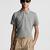 Logo Patch Cotton Polo Shirt Men Grey Moncler