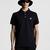 Logo Patch Cotton Polo Shirt Men Black Moncler