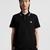 Logo Patch Cotton Polo Shirt Men Black Moncler