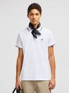 Tricolor-Trimmed Cotton Piquet Polo Shirt Men Optical White Moncler