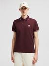 Tricolor-Trimmed Cotton Piquet Polo Shirt Men Red Moncler