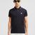 Tricolor-Trimmed Cotton Piquet Polo Shirt Men Dark Blue Moncler