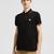 Tricolor-Trimmed Cotton Piquet Polo Shirt Men Black Moncler