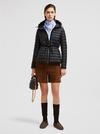 Raie Hooded Fit & Flare Short Down Jacket Women Black Moncler