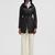 Barbel Hooded Fit & Flare Long Down Jacket Women Black Moncler