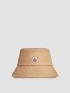 Reversible Cotton & Teddy Bucket Hat Women Beige Moncler