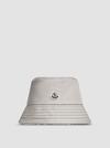 Reversible Cotton & Teddy Bucket Hat Women Grey Moncler